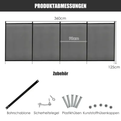 Bezpečnostný plot Bezpečnostný plot pre deti Bezpečnostný plot pre bazény Bezpečnostný plot pre rybníky 366 x 122 cm