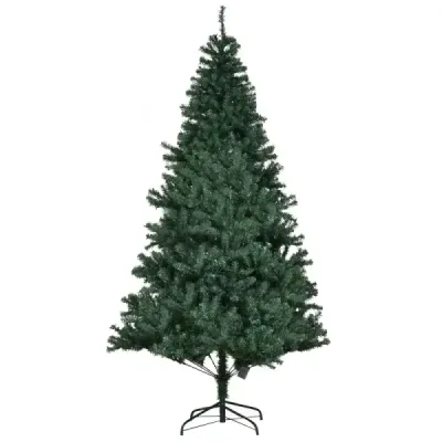 Costway Weihnachtsbaum Künstlicher Tannenbaum mit LED-Lichterketten Christbaum beleuchtet 210cm