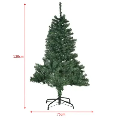 Costway Tannenbaum Künstlicher Weihnachtsbaum mit LED-Lichterketten Christbaum 120/180/210/240/270 cm Grün-120 cm