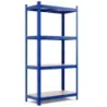 Costway 4 Ebenen Lagerregal mit Metallrahmen Schwerlastregal bis 720kg belastbar Metallregal Blau