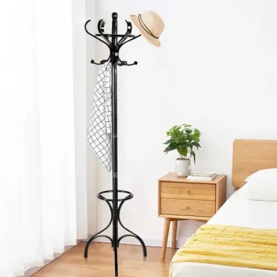 Vešiak na kabáty Vešiak na kabáty s 12 háčikmi Brown/black/natural-natural