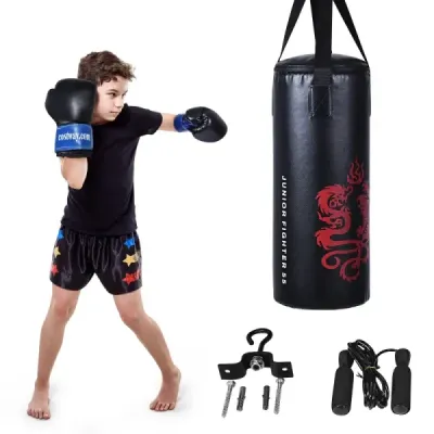 10KG boxovacie vrece sada s 8oz boxerské rukavice deti boxovacie vrece boxovacie vrece