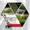 Elektrický rotačný kultivátor a kultivátor elektrický kultivátor rotačný kultivátor záhradný kultivátor červený a čierny