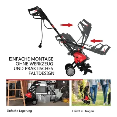 Elektrický rotačný kultivátor a kultivátor elektrický kultivátor rotačný kultivátor záhradný kultivátor červený a čierny