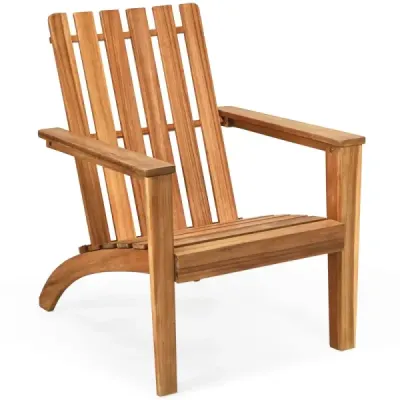 Vonkajšia drevená stolička Adirondack Klasická stolička Adirondack s ergonomickým dizajnom 69 x 73 x 85 cm Príroda