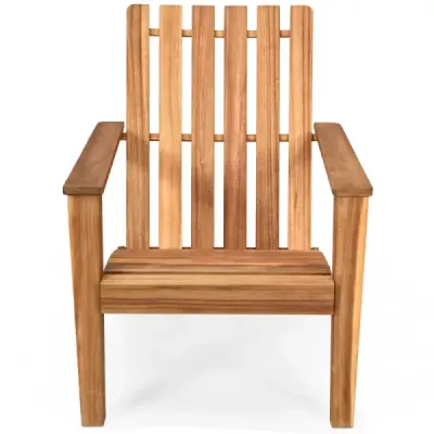 Vonkajšia drevená stolička Adirondack Klasická stolička Adirondack s ergonomickým dizajnom 69 x 73 x 85 cm Príroda