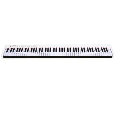 Digitálne piano s 88 klávesmi prenosná elektronická klávesnica 127 x 21,5 x 6,5 cm biela + čierna