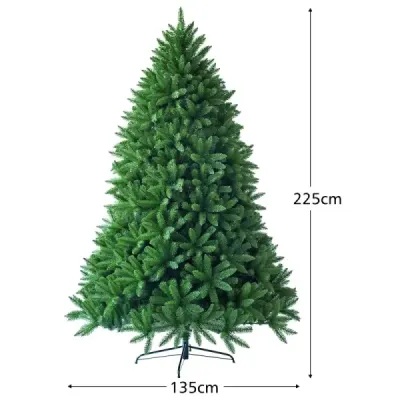 225 cm umelý vianočný stromček Vysoko kvalitné ihly z PVC Christmas Tree Green