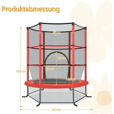 ?140 cm záhradná trampolína s bezpečnostnou sieťou Trampolína do 135 kg zaťažiteľná pre deti od 3 rokov Farebná