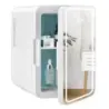 Mini chladnička 10 l prenosná chladnička s LED zrkadlom 23 x 28 x 34 cm biela