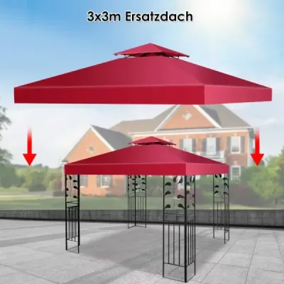 Náhradný vrchný kryt 300 x 300 cm na terasu pre dvojpodlažný pavilón Víno