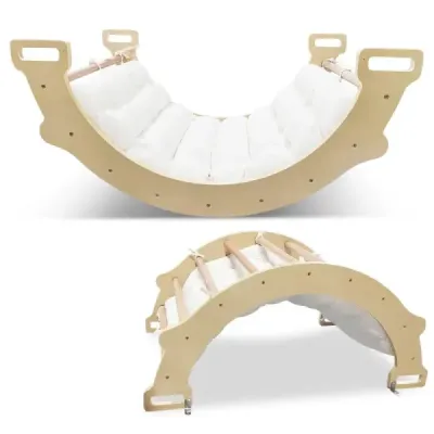 2-v-1 Arch Rocker s Cushion Double Sided Climbing Arch Natural