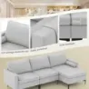 Costway 2 Sitzer Sofa Schlafsofa 2 Sitzer mit Lehne Gepolsterter Sessel Hellgrau 172 x 78 x 80 cm