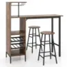 3-dielna súprava barového stola a stoličiek Industrial pub table &amp; stool coffee