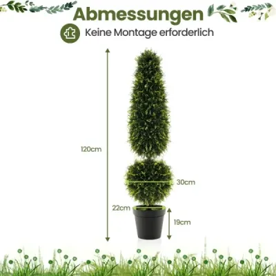 120 cm umelá rastlina umelý strom s kvetináčom črepníková rastlina topiary zelená