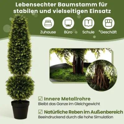 120 cm umelá rastlina umelý strom s kvetináčom črepníková rastlina topiary zelená