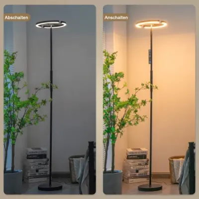 LED stojacia lampa uplighter stojacia lampa stojacia lampa kovová lampa 3000K-6000K stmievateľná čierna