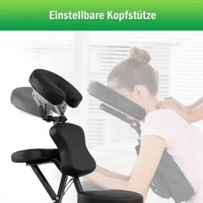 Masážne kreslo skladacie tetovacie kreslo výškovo nastaviteľné terapeutické kreslo prenosné čierne