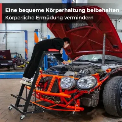 Skladací zdvihák s nastaviteľnou výškou 114,5 – 168 cm a 3-rýchlostným zdvihom automobilového motora