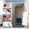 Costway Dampfsauna Heimsauna für Zuhause Ganzkörpersaunabox mit 3-Liter-Dampfgenerator 91 x 91 x 183 cm Grau