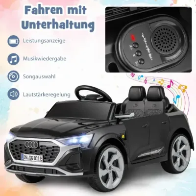 Licencované Audi SQ8 Kids Car 12V elektrické vozidlo s diaľkovým ovládaním čierne