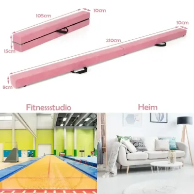 2.1M Balance Beam Gymnastický tréning Skladací odolný Fitness Black