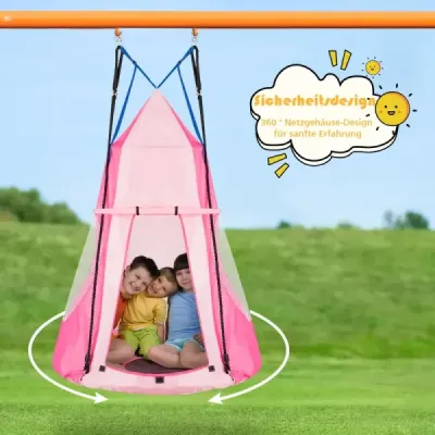 Detská hojdačka Nest Swing Max. Nosnosť 150 kg Priemer 100 cm-ružová