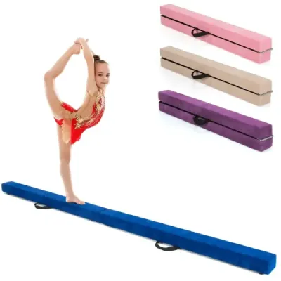 2.1M Balance Beam Gymnastický tréning Skladací odolný Fitness Black