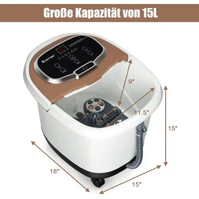 Masážny prístroj na nohy Masážny prístroj na nohy Spa Masážny prístroj na nohy Shiatsu Masáž nôh Grey