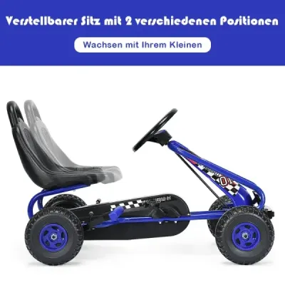 Gokartový vozík Gokart s pedálom ručnej brzdy Auto s pedálom 30 kg Pedál Vozidlo s pedálom 3-6 rokov Modré