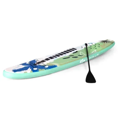 Nafukovacia doska Stand Up Surfboard Plávajúca doska 335 x 76 x 16 cm Zelená