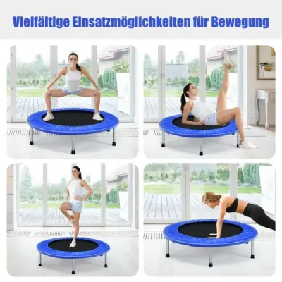 Trampolína 97 cm Mini skladacia trampolína Skladacia fitness trampolína modrá