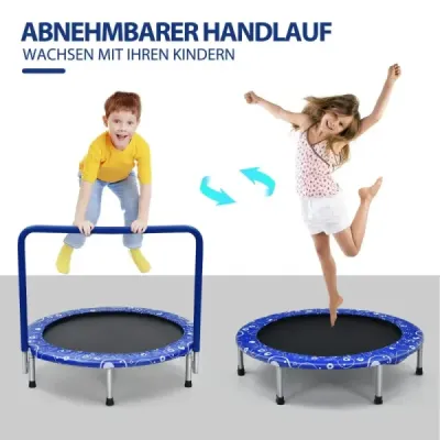 Detská trampolína mini trampolína skladacia trampolína pre batoľatá modrá + čierna