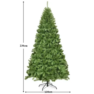 230 cm umelý vianočný stromček s kovovým stojanom Christmas Tree Green