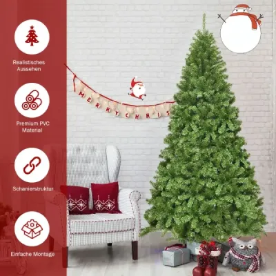 230 cm umelý vianočný stromček s kovovým stojanom Christmas Tree Green