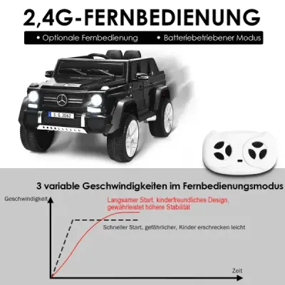 12 V licencovaný Mercedes-Benz Maybach Jeep na batérie s odpružením 115 x 67 x 57 cm Modrá