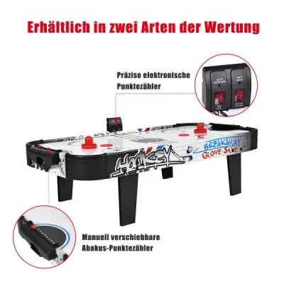 Air hockey set 42-palcový mini stôl na air hockey s elektronickou LED tabuľou