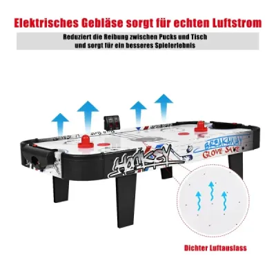 Air hockey set 42-palcový mini stôl na air hockey s elektronickou LED tabuľou