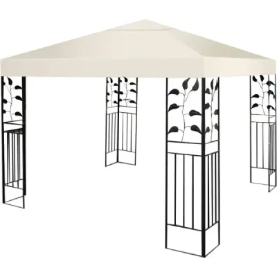 Náhradná strecha pavilónu Kryt proti slnku so suchým zipsom 300 x 300 cm béžová