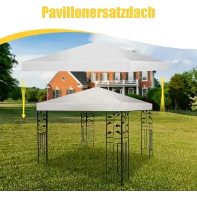 Náhradná strecha pavilónu Kryt proti slnku so suchým zipsom 300 x 300 cm béžová