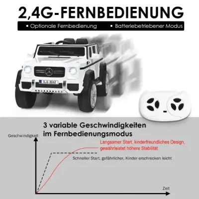 12 V licencovaný Mercedes-Benz Maybach Jeep na batérie s odpružením 115 x 67 x 57 cm Modrá