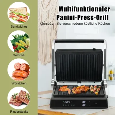 3-v-1 1200W Panini Press Grill s nepriľnavými platňami elektrický gril