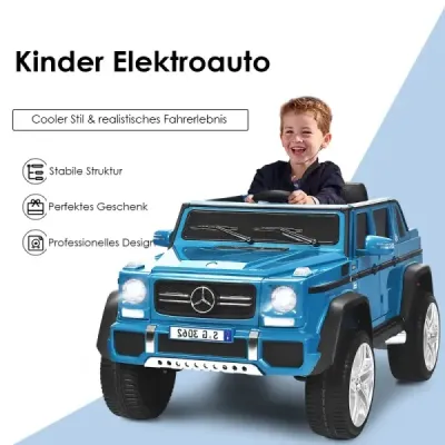 12 V licencovaný Mercedes-Benz Maybach Jeep na batérie s odpružením 115 x 67 x 57 cm Modrá