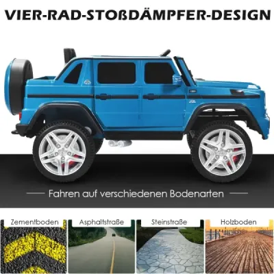 12 V licencovaný Mercedes-Benz Maybach Jeep na batérie s odpružením 115 x 67 x 57 cm Modrá