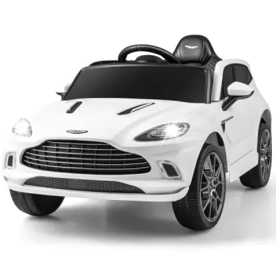 12V Aston Martin DBX detské auto s diaľkovým ovládaním 2.4G 1,4-2,5 km/h biela