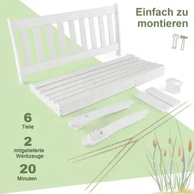 Závesná hojdačka 137 cm dlhá z HDPE so skrytým držiakom na poháre s nosnosťou 320 kg