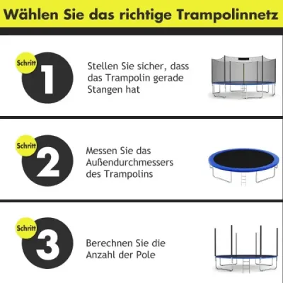 ? 457cm bezpečnostná sieť na trampolínu pre záhradné trampolíny náhradná sieť vonku čierna