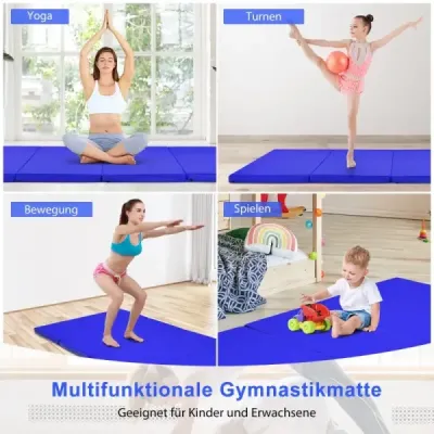 Gymnastická podložka s odnímateľným poťahom z PU kože 240 x 117 x 5 cm Fialová + ružová