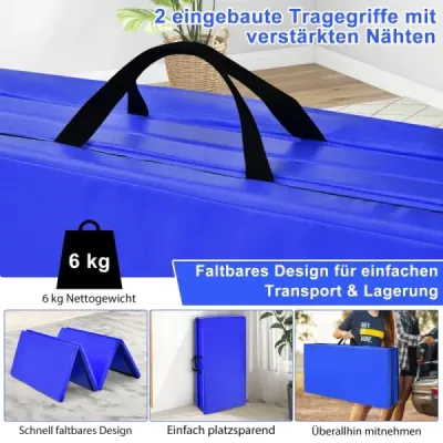 Gymnastická podložka s odnímateľným poťahom z PU kože 240 x 117 x 5 cm Fialová + ružová