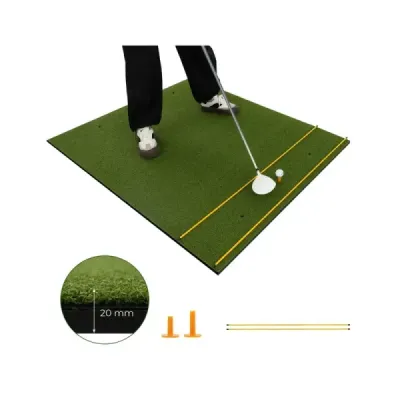 Golfová odpaľovacia podložka 3 v 1 Vysokokvalitná odpaľovacia podložka s umelým trávnikom 152 x 117 cm